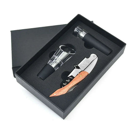 Custom Engraved Stainless Steel Wine Opener Set - Ideal Gift for Wine Lovers and Groomsmen