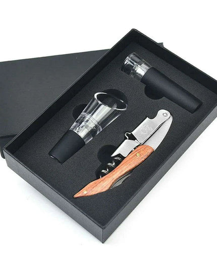 Custom Engraved Stainless Steel Wine Opener Set - Ideal Gift for Wine Lovers and Groomsmen
