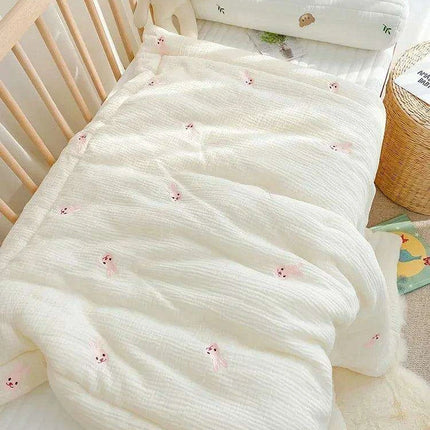 Charming Kawaii Bear Soft Cotton Baby Blanket Set - Ideal for Infants