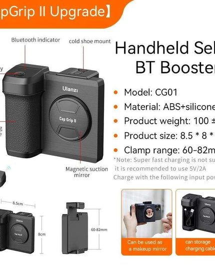 Smartphone Photography Upgrade Kit with Wireless Remote & Built-in Makeup Mirror