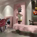 Sophisticated Black Irregular Coffee Table with Theater-Inspired Design - Vintage Breakfast and Living Room Accent Piece