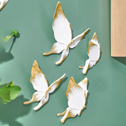 Shop1103855948 Handcrafted Resin Butterfly Wall Art Set - 5 Pieces