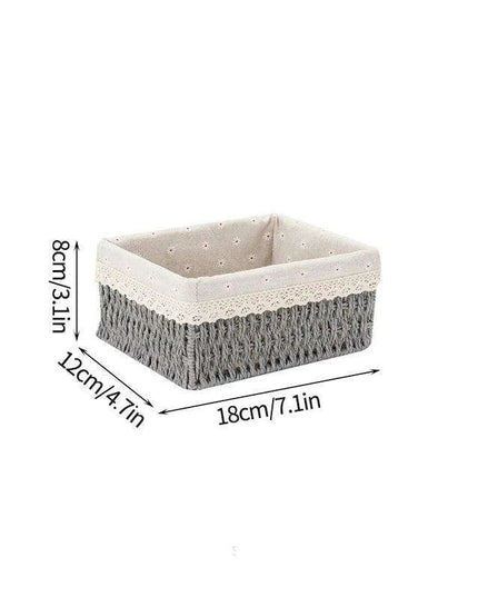 Stylish Woven Storage Basket – Versatile Organizer for Toys, Snacks, and Clothing with Convenient Handles
