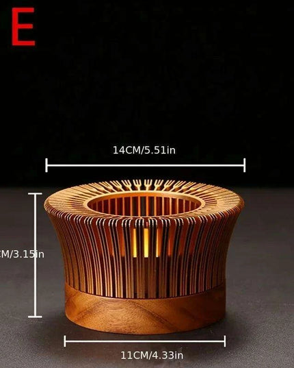 Elegant Bamboo Candle Warmer for Authentic Tea Ceremonies