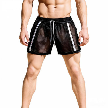 Hirigin Men's Summer Workout Shorts with Drawstring & Elastic Waist
