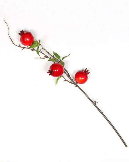 Exquisite Faux Pomegranate Floral Branch for Year-Round Home Elegance