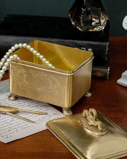 Chic Brass Decorative Storage Jar for Candy and Jewelry - Elevate Your Home Aesthetics