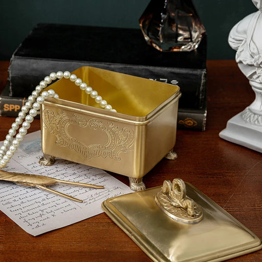 Luxurious Brass Candy Jar - Elegant Jewelry Storage Solution