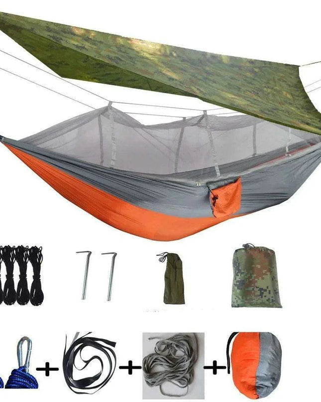 Ultimate Adventure Hammock: Weatherproof with Mosquito Net and Canopy Protection