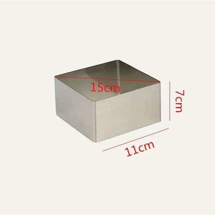 Elegant Stainless Steel Square Mold for Mousse Cakes and Special Occasions