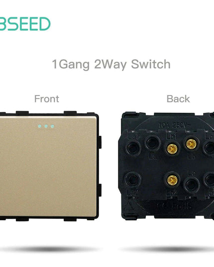 Luxurious Gold Glass Smart WiFi Wall Switch - Advanced Home Automation Solution