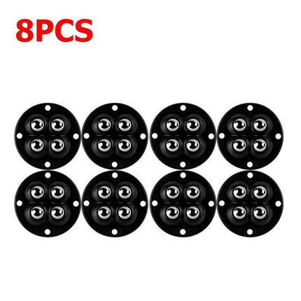 Self-Adhesive 360° Rotating Mini Caster Wheels - 4/8 Pack Universal Mobility Solution for Easy Movement of Trash Bins and Storage Boxes - Très Elite