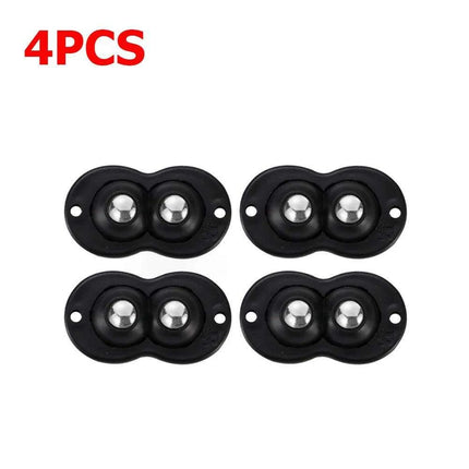 Self-Adhesive 360° Rotating Mini Caster Wheels - 4/8 Pack Universal Mobility Solution for Easy Movement of Trash Bins and Storage Boxes - Très Elite