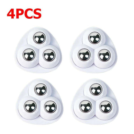 Self-Adhesive 360° Rotating Mini Caster Wheels - 4/8 Pack Universal Mobility Solution for Easy Movement of Trash Bins and Storage Boxes - Très Elite