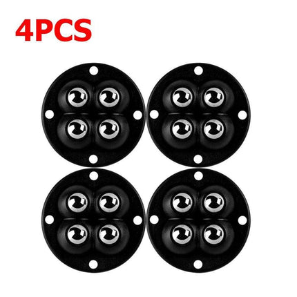 Self-Adhesive 360° Rotating Mini Caster Wheels - 4/8 Pack Universal Mobility Solution for Easy Movement of Trash Bins and Storage Boxes - Très Elite