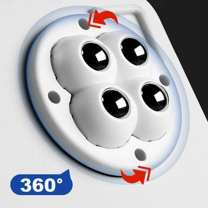 Self-Adhesive 360° Rotating Mini Caster Wheels - 4/8 Pack Universal Mobility Solution for Easy Movement of Trash Bins and Storage Boxes - Très Elite