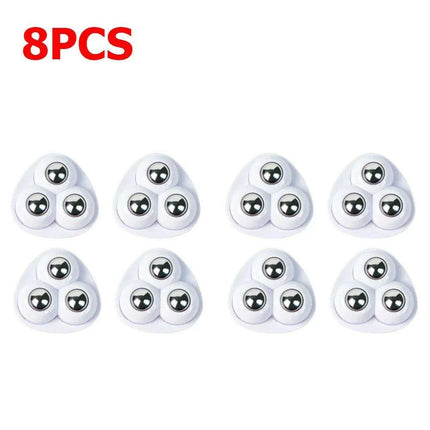 Self-Adhesive 360° Rotating Mini Caster Wheels - 4/8 Pack Universal Mobility Solution for Easy Movement of Trash Bins and Storage Boxes - Très Elite