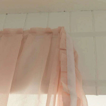 Self-Adhesive Linen Half Curtains - Chic Short Drapes for Easy Installation and Light Management - Très Elite