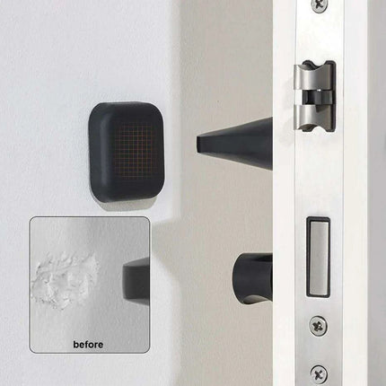 Self-Adhesive Silicone Door Handle Bumpers - Elegant Shock Absorbing Wall Protectors (Single Unit) - Très Elite
