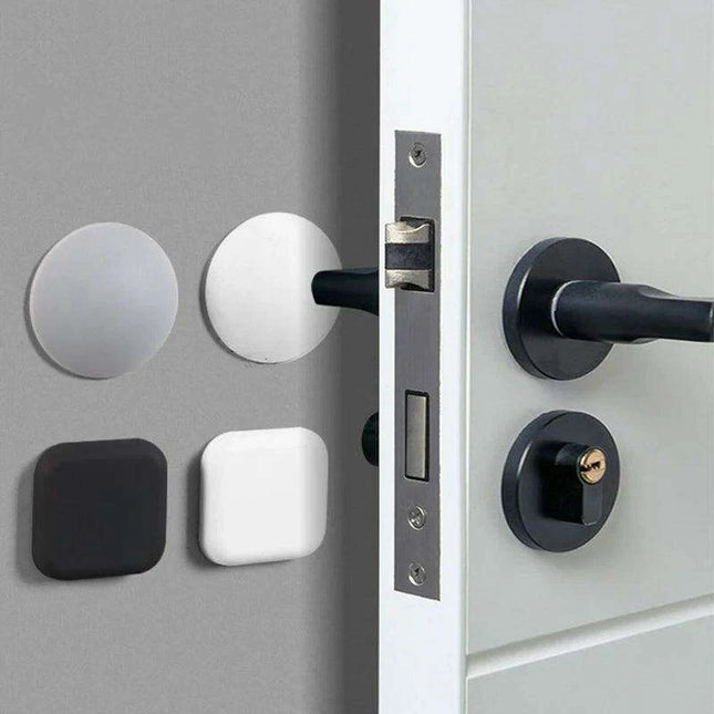 Self-Adhesive Silicone Door Handle Bumpers - Elegant Shock Absorbing Wall Protectors (Single Unit)