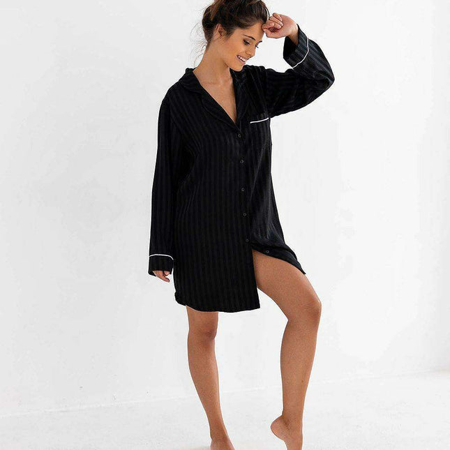 Sensis Luxe Striped Satin Nightshirt: The Ultimate Sleepwear Indulgence