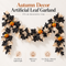 Home Life Artificial Leaf Garland, 175cm, Timer Function, Lightweight Garlands autumn-decor-artificial-leaf-garland-indoor-space-ambiance-175cm-automatic-timer-function-flexible-and-lightweight