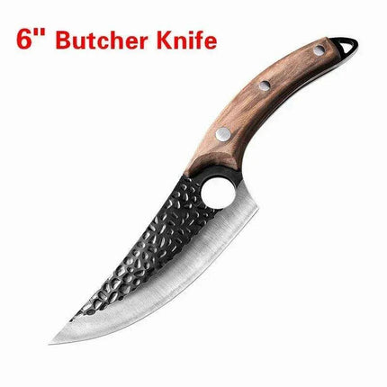 Serbian Artisan Steel Chef Knife Set with Comfortable Wooden Handles - Unmatched Quality Blades - Très Elite