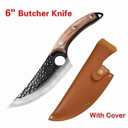 Serbian Artisan Steel Chef Knife Set with Comfortable Wooden Handles - Unmatched Quality Blades - Très Elite