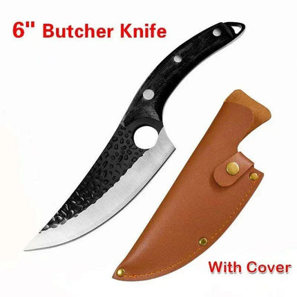 Serbian Artisan Steel Chef Knife Set with Comfortable Wooden Handles - Unmatched Quality Blades - Très Elite