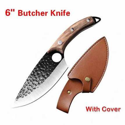 Serbian Artisan Steel Chef Knife Set with Comfortable Wooden Handles - Unmatched Quality Blades - Très Elite