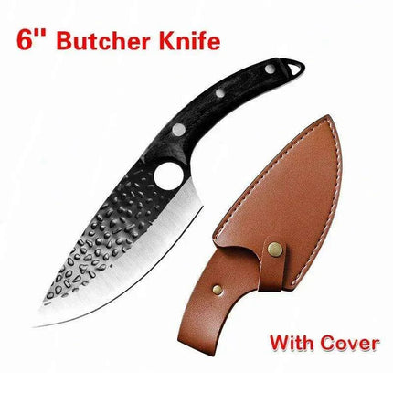 Serbian Artisan Steel Chef Knife Set with Comfortable Wooden Handles - Unmatched Quality Blades - Très Elite