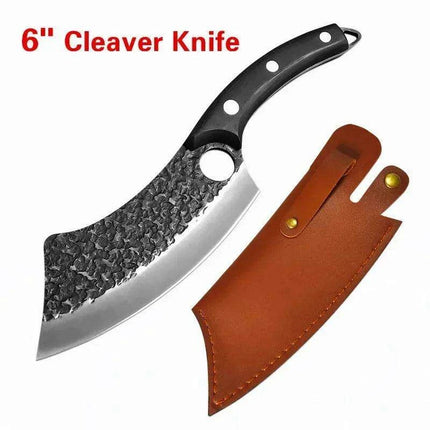 Serbian Artisan Steel Chef Knife Set with Comfortable Wooden Handles - Unmatched Quality Blades - Très Elite