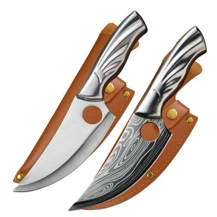 Serbian Artisan Steel Chef Knife Set with Comfortable Wooden Handles - Unmatched Quality Blades - Très Elite