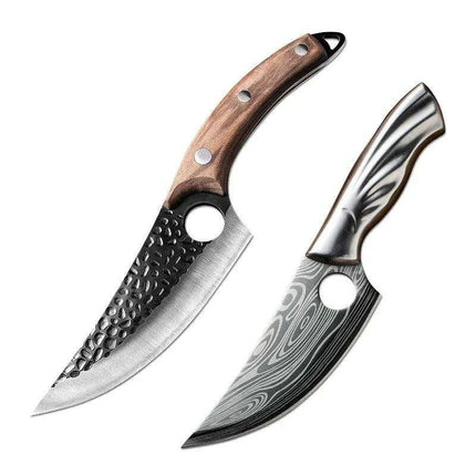 Serbian Artisan Steel Chef Knife Set with Comfortable Wooden Handles - Unmatched Quality Blades - Très Elite