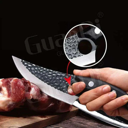 Serbian Artisan Steel Chef Knife Set with Comfortable Wooden Handles - Unmatched Quality Blades - Très Elite