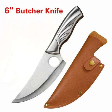 Serbian Artisan Steel Chef Knife Set with Comfortable Wooden Handles - Unmatched Quality Blades - Très Elite
