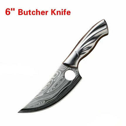 Serbian Artisan Steel Chef Knife Set with Comfortable Wooden Handles - Unmatched Quality Blades - Très Elite