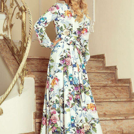 Serene Blossom Long Maxi Dress by Numoco - Très Elite