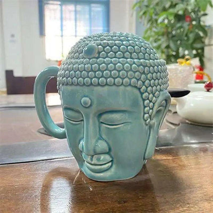 Serene Buddha Ceramic Mug - Artistic Cup for Tranquil Moments at Home and Work - Très Elite