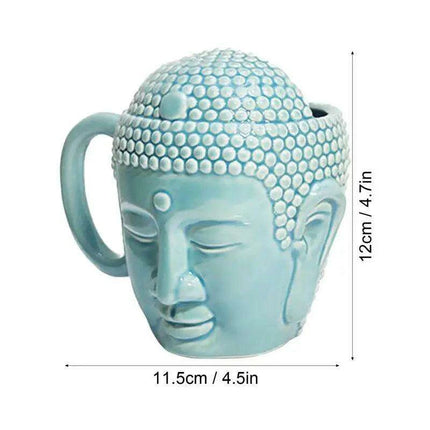 Serene Buddha Ceramic Mug - Artistic Cup for Tranquil Moments at Home and Work - Très Elite