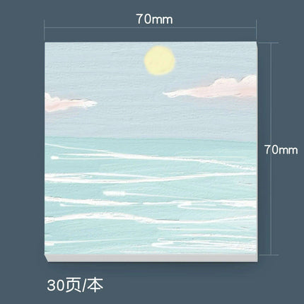 Serene Landscapes Sticky Note Pads for Effortless Organization- Très Elite- Très Elite