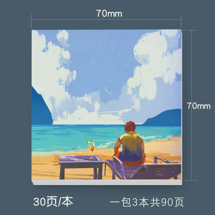 Serene Landscapes Sticky Note Pads for Effortless Organization- Très Elite- Très Elite