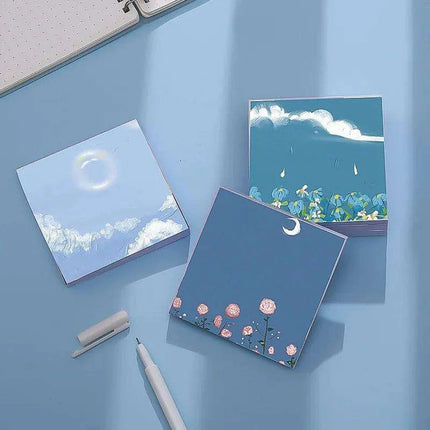 Serene Landscapes Sticky Note Pads for Effortless Organization - Très Elite