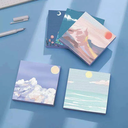Serene Landscapes Sticky Note Pads for Effortless Organization - Très Elite