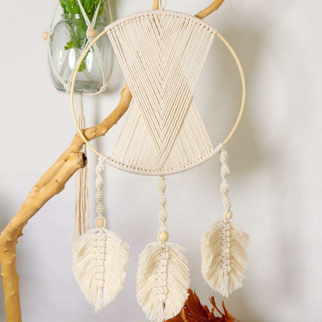 Serenity Bamboo Dreamcatcher Wall Art for Tranquil Spaces