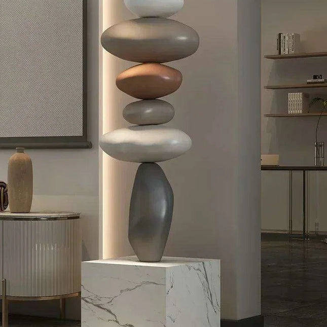 Serenity Stone 80CM Art Sculpture for Harmonious Indoor Atmosphere