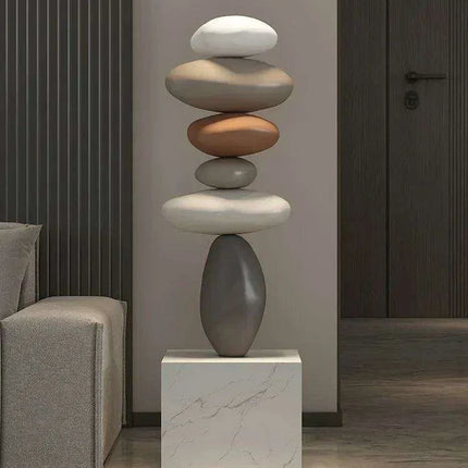 Serenity Stone 80CM Art Sculpture for Harmonious Indoor Atmosphere - Très Elite