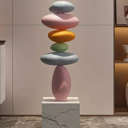 Serenity Stone 80CM Art Sculpture for Harmonious Indoor Atmosphere - Très Elite