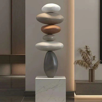 Serenity Stone 80CM Art Sculpture for Harmonious Indoor Atmosphere - Très Elite