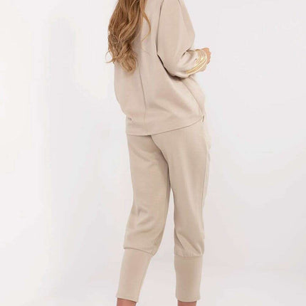 Set 209499 Elegant Pink Viscose Elastane Blouse and Trousers - Très Elite